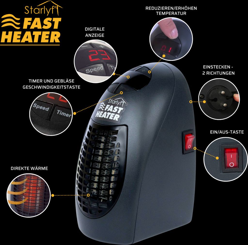 Starlyf® Fast Heater - 400W tragbare und leistungsstarke Produktbild 4