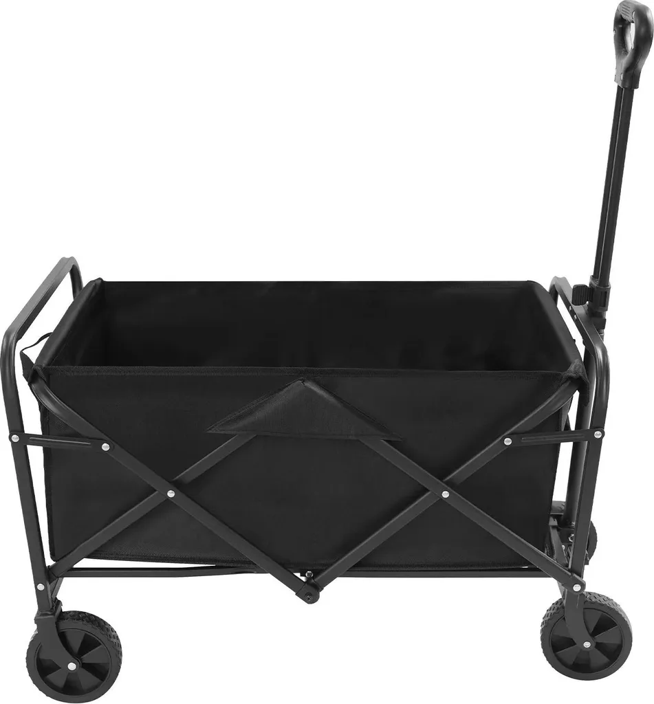 Carrello Portatutto Pieghevole per Famiglia | Spiaggia e Giardino Nero