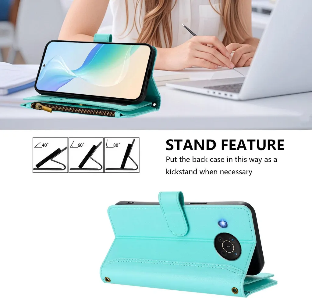 Custodia Nokia X10 X20 Verde Menta: Il Portafoglio che Incanta - 2