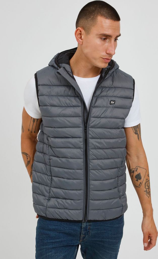 BLEND BHWojtek Herren Weste Steppweste Outdoor Weste leicht wattiert mit Kapuze