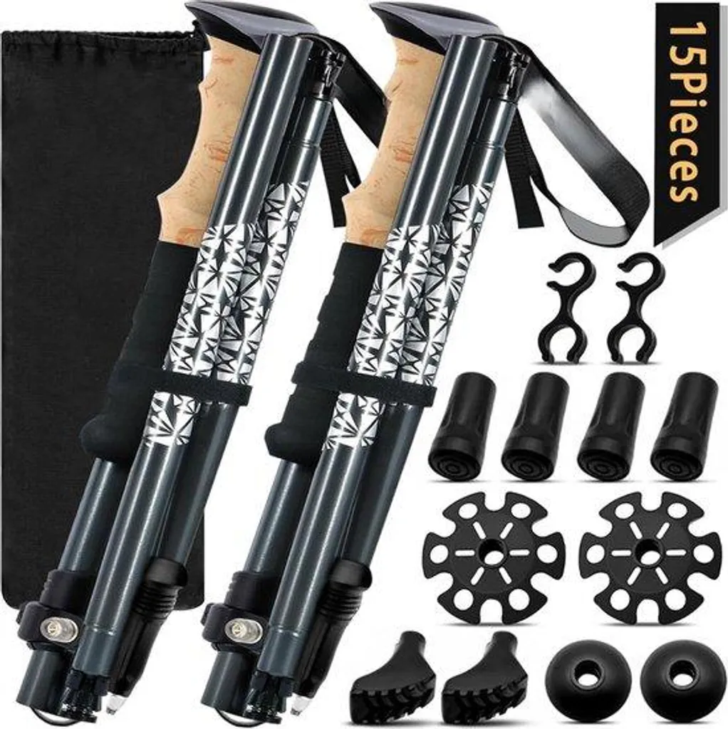 Bâtons de randonnée pour trekking et marche longue distance 108-139cm