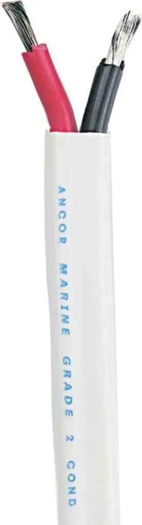Câble Duplex Plat Ancor 1.31 mm2 Blanc 30.5 m pour Installation Marine