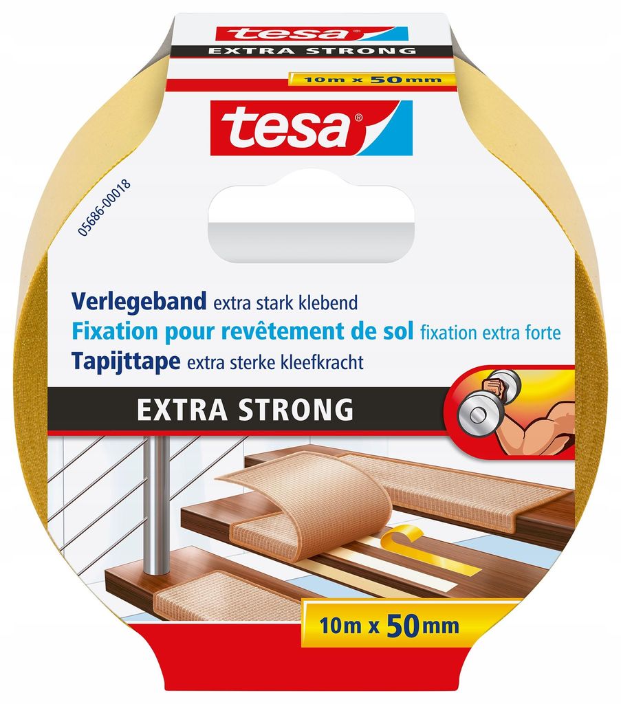 TESA 5686, Weiß, Befestigung, Polypropylen (PP), 20%, 10 m, Produktbild 