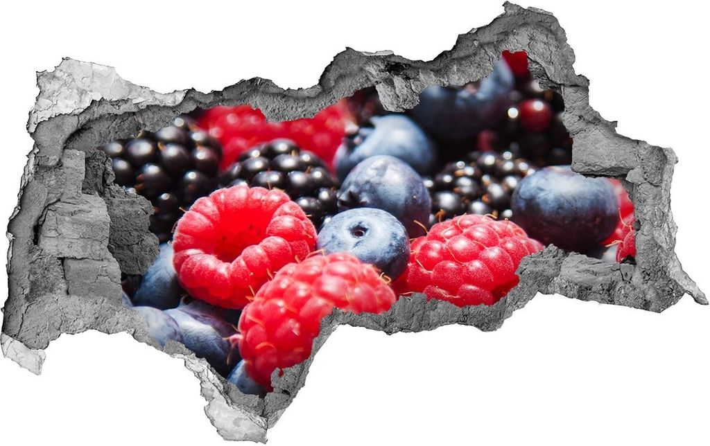 Selbstklebender Loch-3D-Aufkleber 95x73 cm Blaubeeren