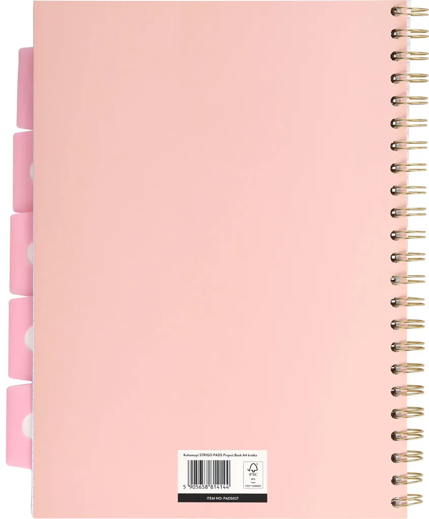 Quadernone A4 Marmo Rosa 100 Pagine Quadretti | Ideale per la Scuola - 5