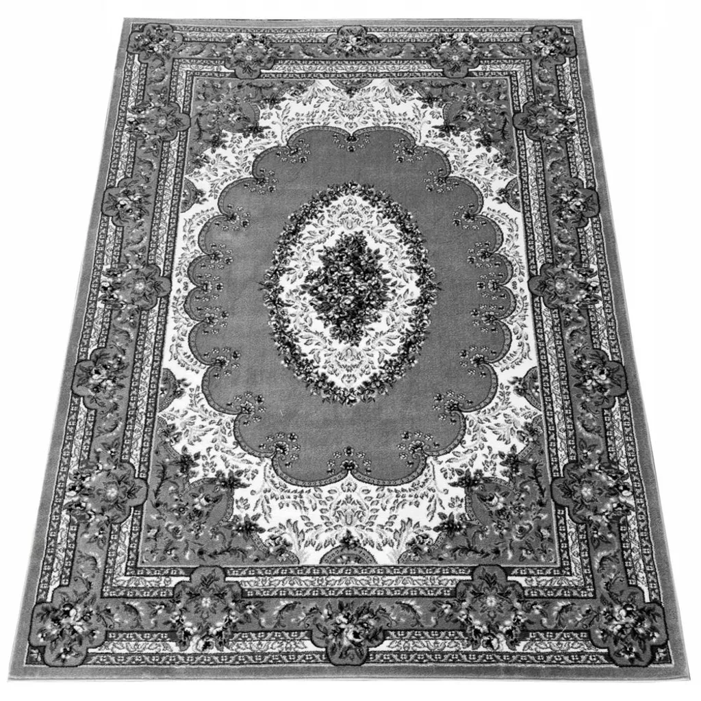 Tapis LUCHO gris 160x220 cm résistant et facile d'entretien pour salon