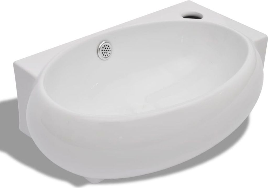 vidaXL Lavabo con foro per rubinetto e foro per troppopieno Immagine del prodotto 