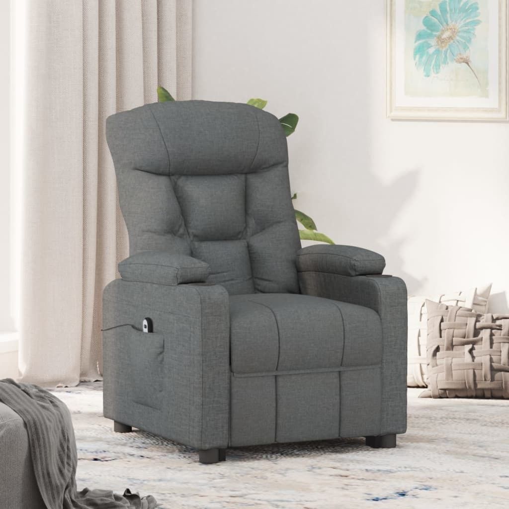 Maison Exclusive - Relaxsessel Elektrisch Dunkelgrau Stoff