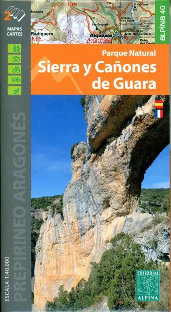 Carte de Randonnée Sierra et Canons de Guara - Itinéraires et Sentiers