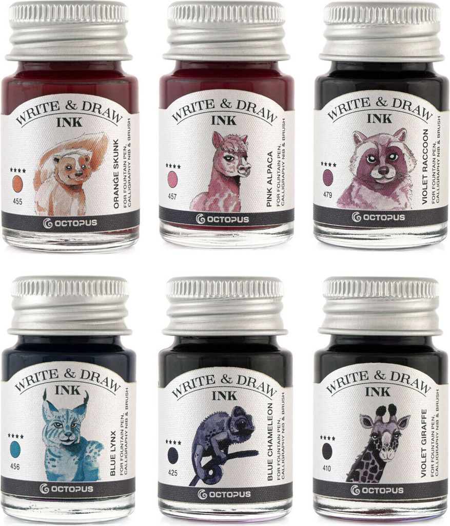 Write and Draw Ink Set HORIZON, Schreib- und Zeichentusche, 6 x 10 ml