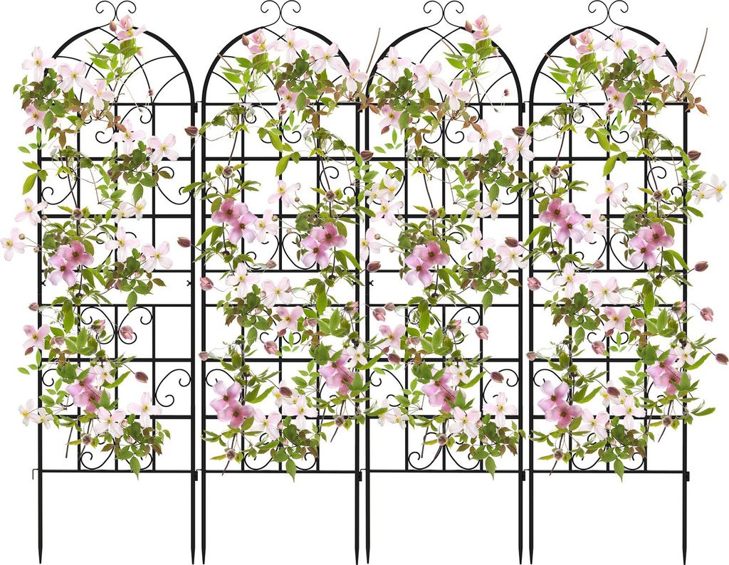 COSTWAY Treillis en métal, set de 4, clôture de jardin, Image du produit 