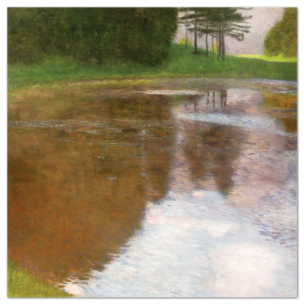 Giallobus - Eines Morgens am Teich - Gustav Klimt - 70L x 70B cm - Bild - Acrylglas