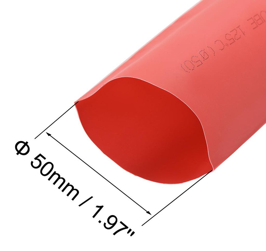 Wasserdicht Schrumpfschlauch 50mm Durchm 80mm Flache Breite Schrumpfverh?ltnis 2:1 Kabelschutzschlauch for Elektrische Isolierung Schlauch 1m L?nge...