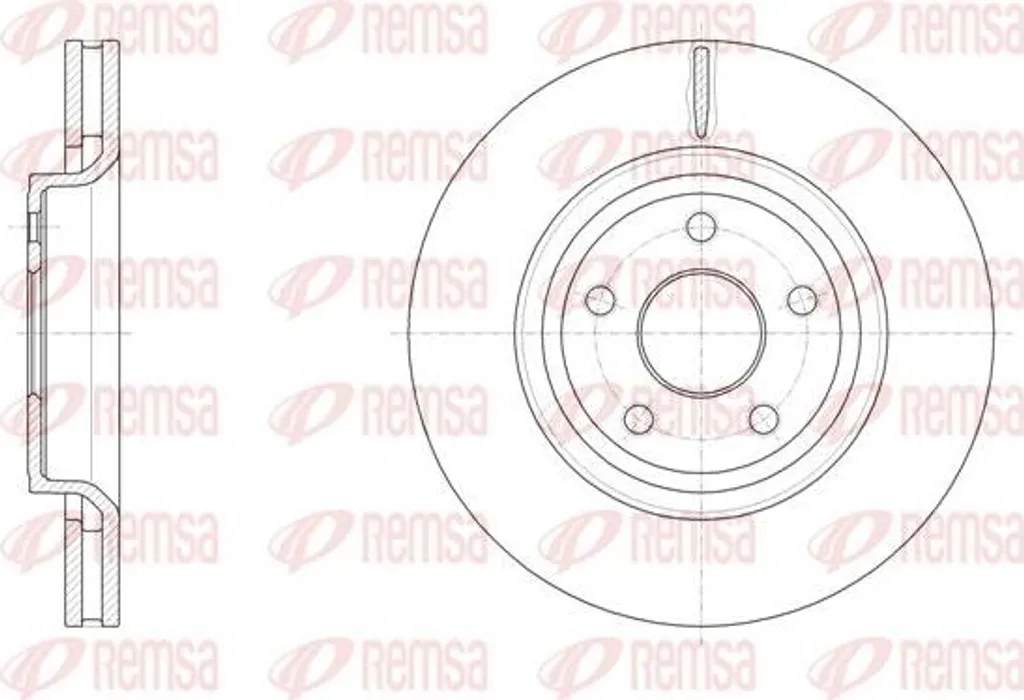 Éliminez les vibrations : Disque de frein REMSA 61512.10 OE 68035012AB