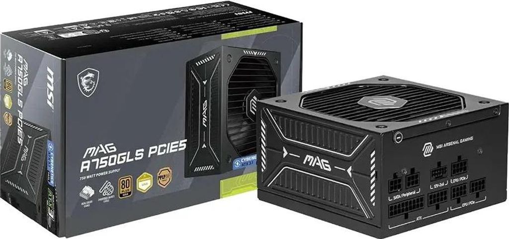 MSI Netzteil MAG A750GLS PCIE5       750Watt Produktbild 