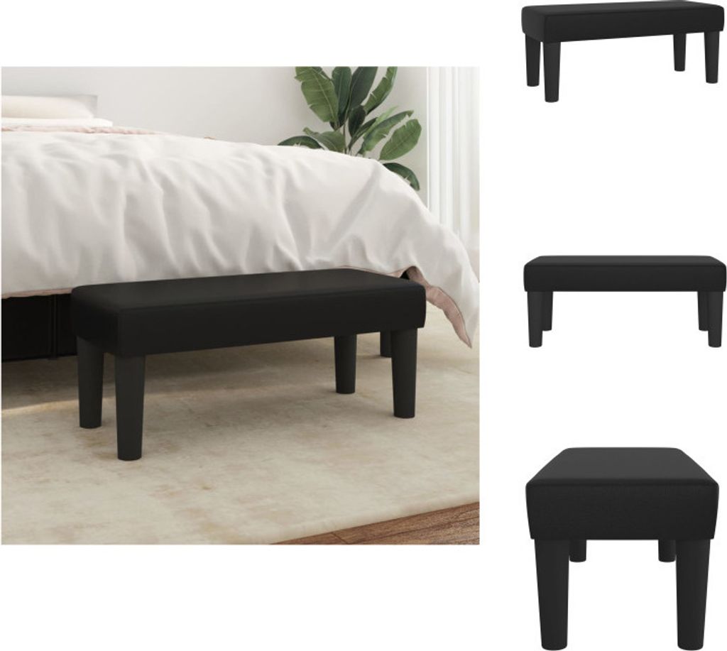 vidaXL Sitzbank Schwarz 70x30x30 cm Kunstleder - Sitzbänke