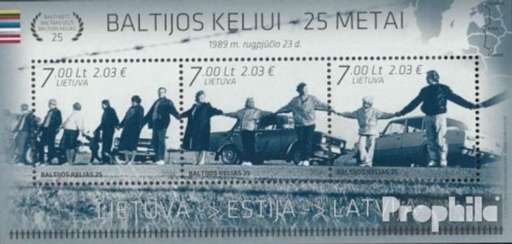 Briefmarken Litauen 2014 Mi Block50 (kompl.Ausg.) postfrisch Menschenkette