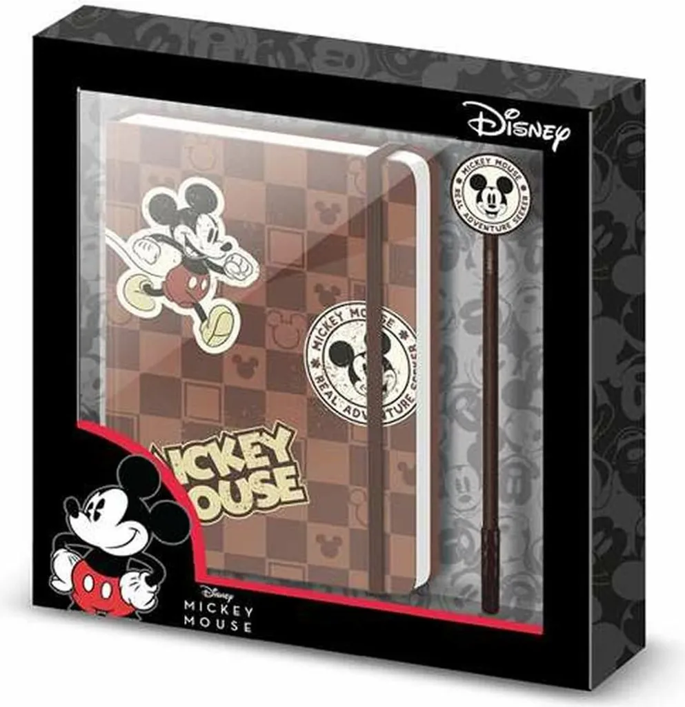 Agenda Mickey Mouse illustré avec stickers et accessoires de bureau Pro
