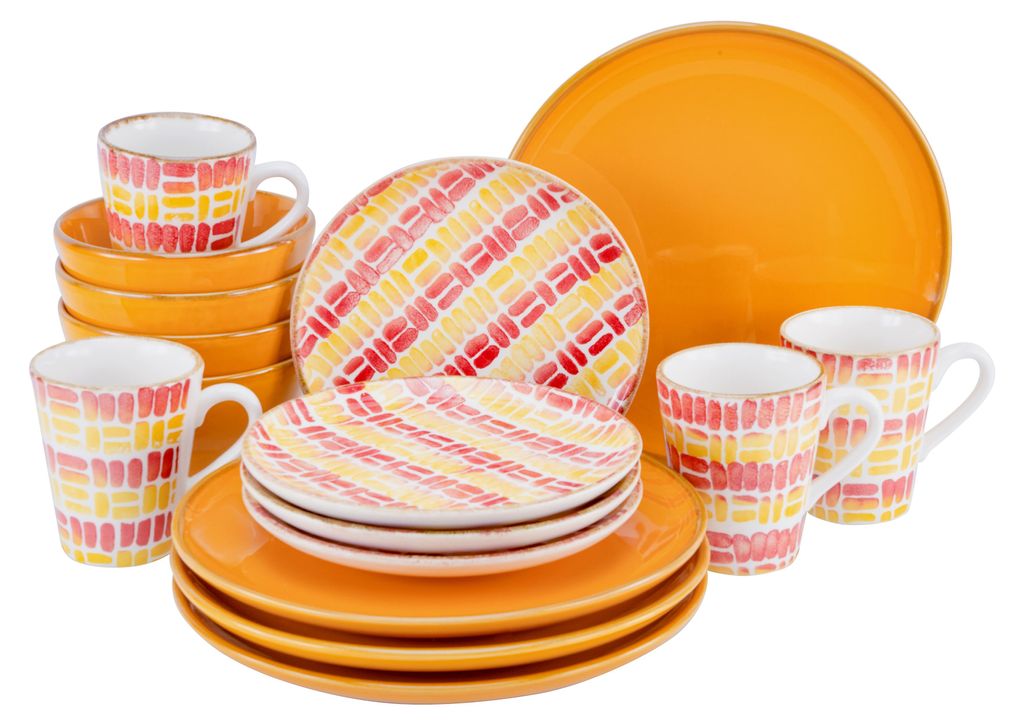 CreaTable, 22893, Marbella Orange, Kombiservice 16-tlg, Produktbild 