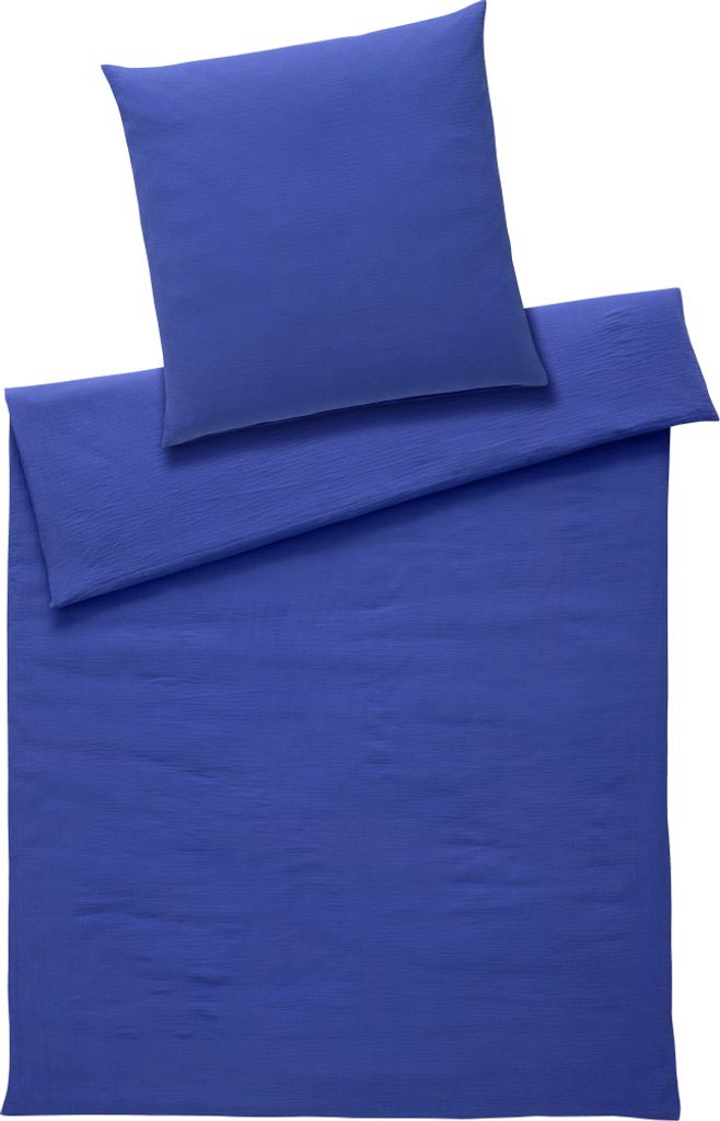 elegante Kissenbezug einzeln Musselin Smooth Farbe Ultramarin Größe 80x80