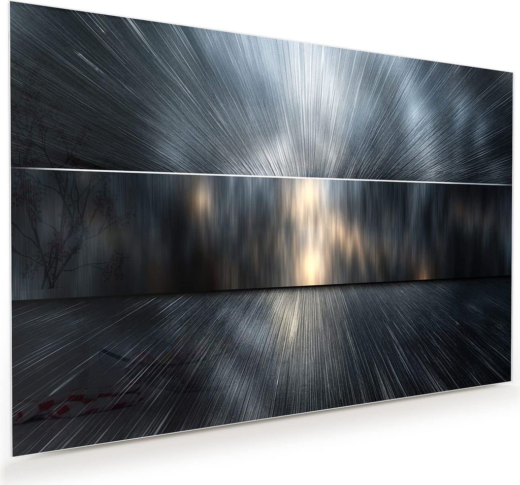 Glasbild 120x80cm in XXL für Wohnzimmer, Schlafzimmer Motiv Energieblitz