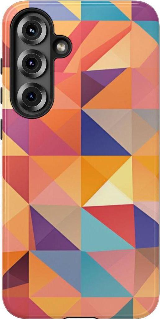 Buntes geometrisches Mosaikmuster – Hülle Kompatibel mit Samsung Galaxy S25 Plus