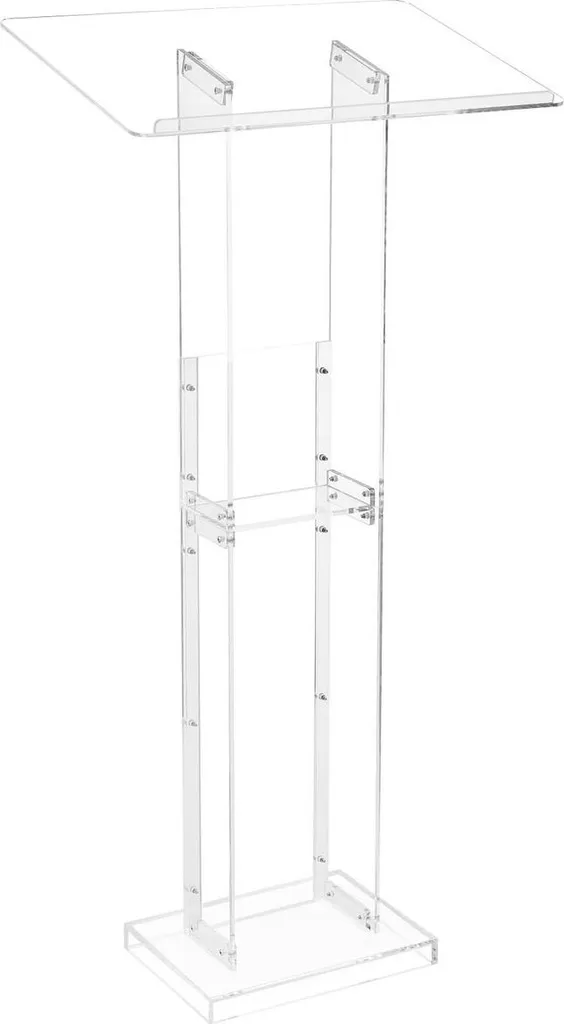 Pupitre Podium Stand 50 en Acrylique Transparent avec Large Tablette