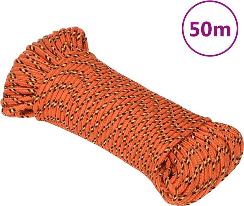 Möbel Bootsseil Orange 5 mm 50 m Polypropylen - Seile 152651