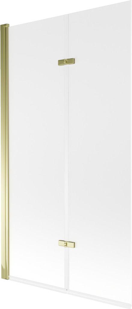 Mexen Castor 2-Flügel-Badewannenwand 100 x 150 cm, Frost, gold - 892-100-002-50-30
