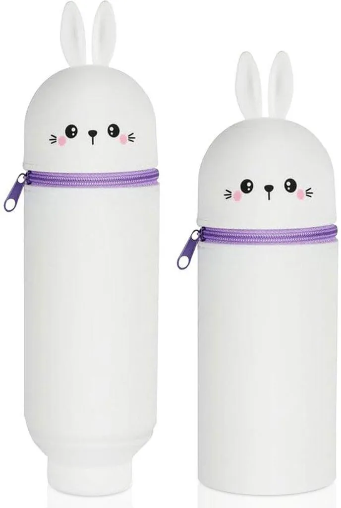 Étui silicone porte-stylo anti-perte avec zip pour accessoires vrac