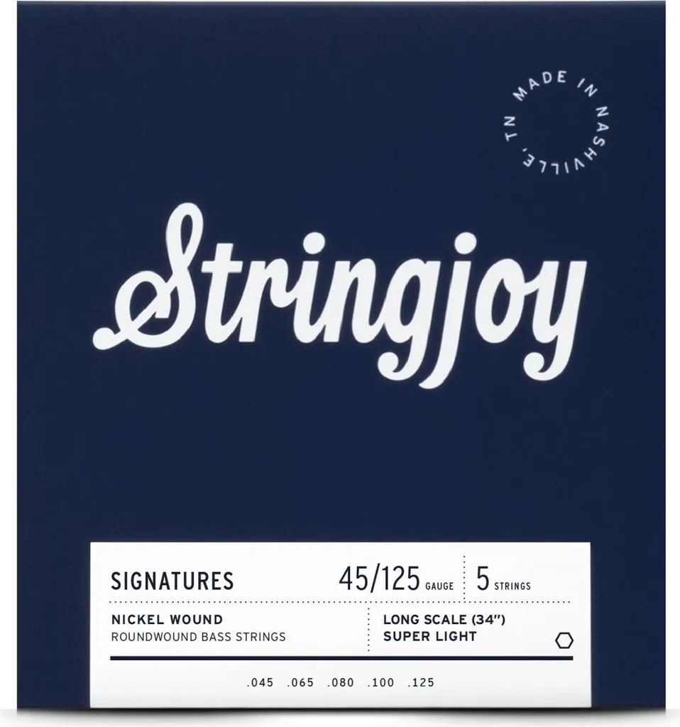 Stringjoy BA45125LS Cordes Basse 5 Cordes Nickelées Light Top Medium