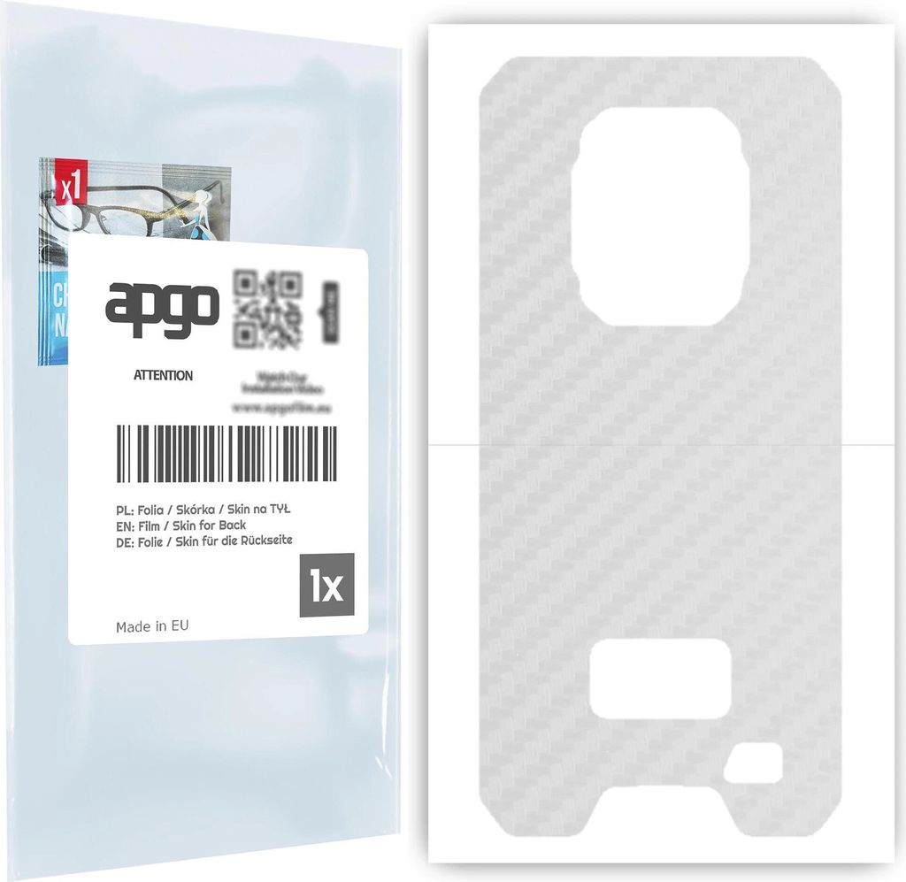 apgo Rückseite Schutzfolie für Ulefone Armor 9 - Hinten Schutzfolie Carbon Transparent (durchsichtig), Rückseite Folie schützt vor Kratzern un...