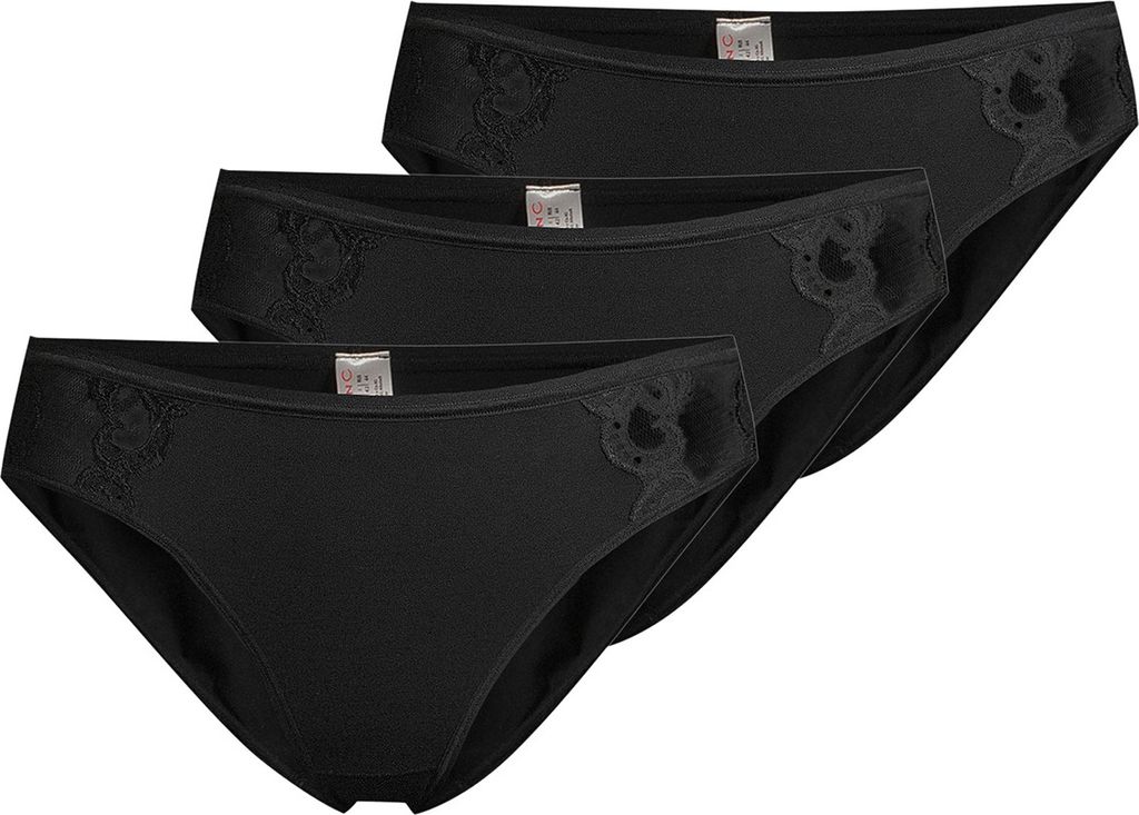 Nina von C. 3er Pack Basic Mini Slip Mit Spitzen-Details, Perfekte Passform, Angenehm auf der Haut