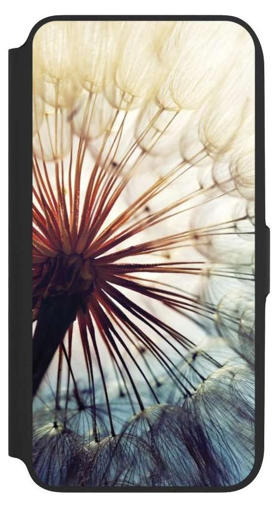 NIVOCASE Klapphülle für Samsung Galaxy A16 5G Handyhülle aus Kunst Leder NIVOflip schwarz Blumen Fotografie Pusteblume