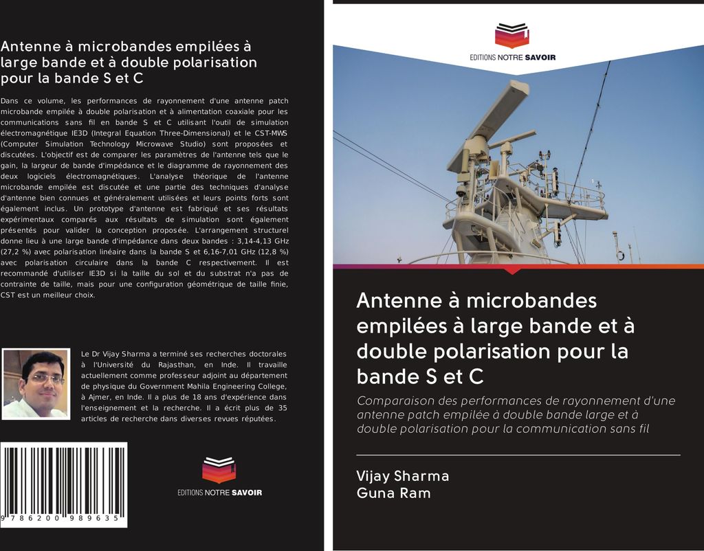 Antenne à microbandes empilées à large bande et à double polarisation pour la bande S et C