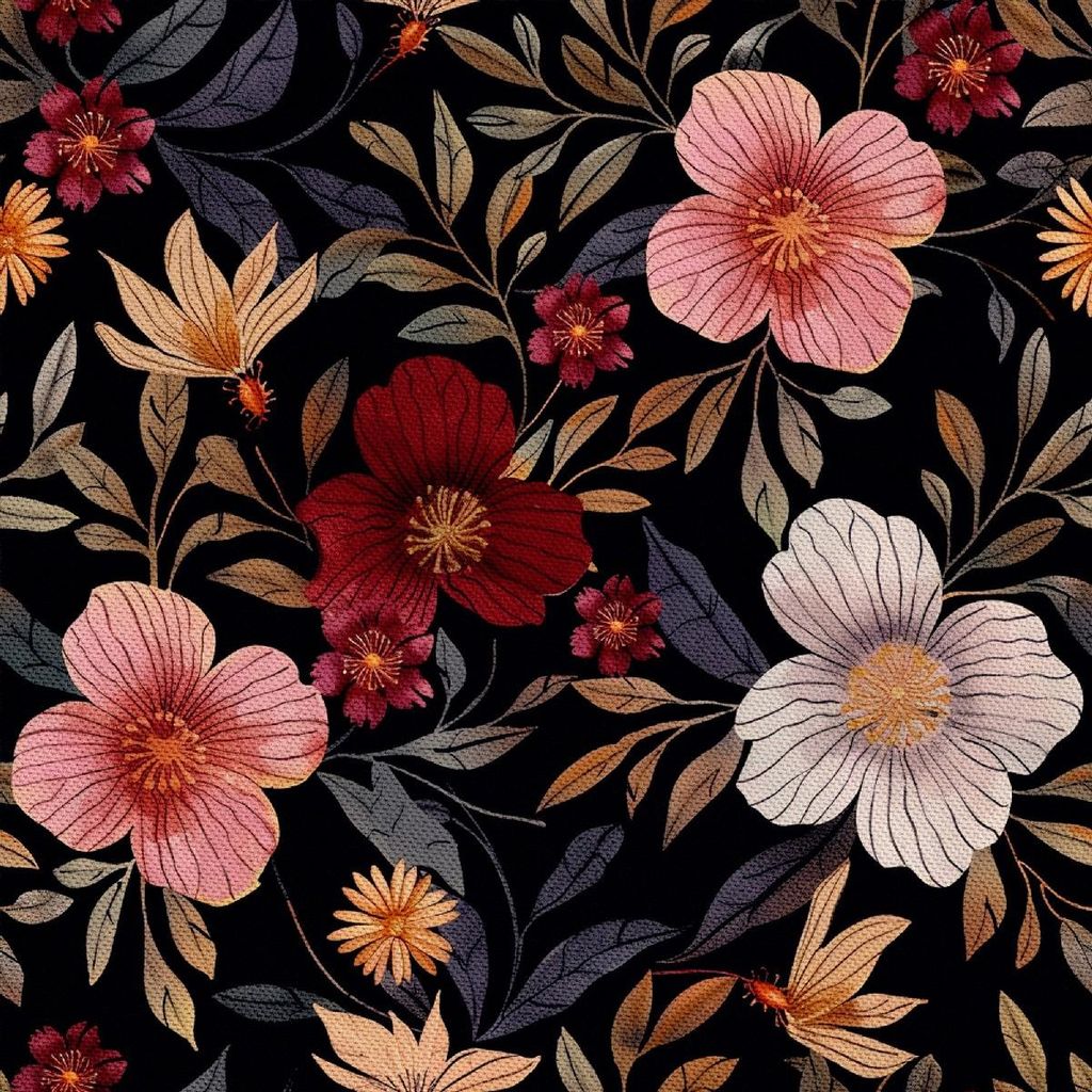 OUTDOOR DEKOSTOFFE OXFORD - Motiv Blumen I DX5348