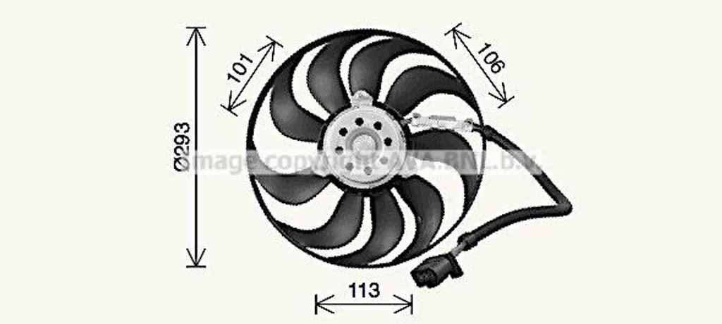 Ventilateur de refroidissement moteur 290mm pour Seat Leon et VW Golf IV