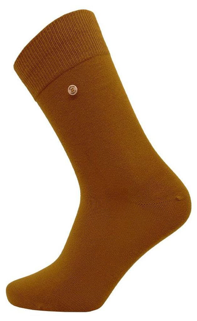 Uni-Socken aus Baumwolle senfgelb – Mustard – 41-46