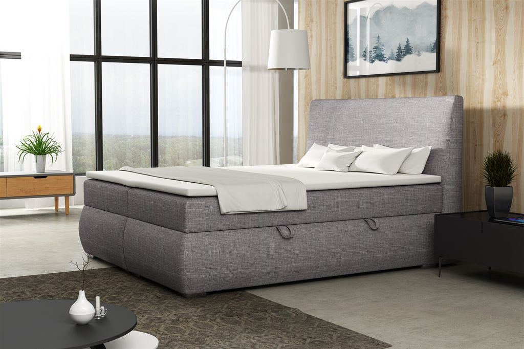 Boxspringbett Schlafzimmerbett MATTIA 160x200cm inkl.Bettkasten