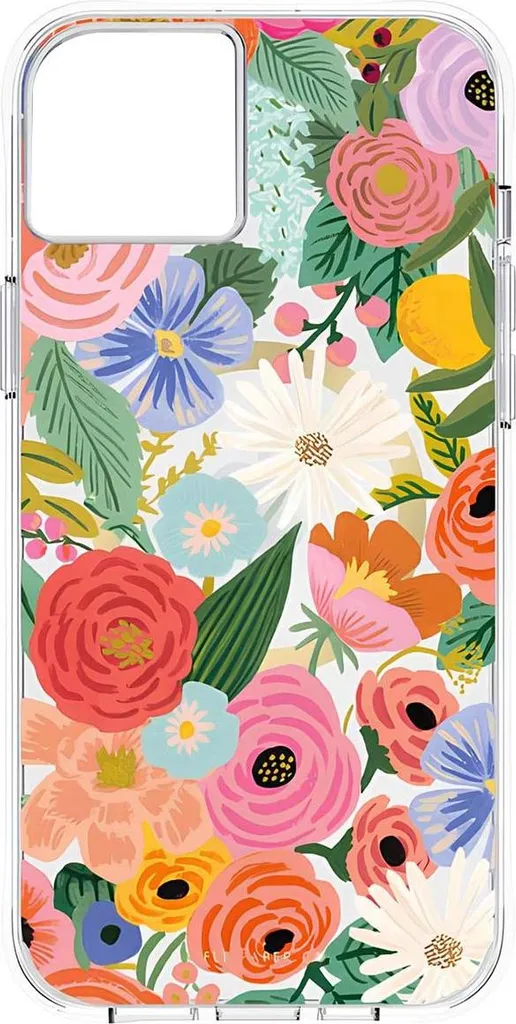 Coque iPhone 14 Plus Anti-Jaunissement MagSafe Motif Garden Party Blush
