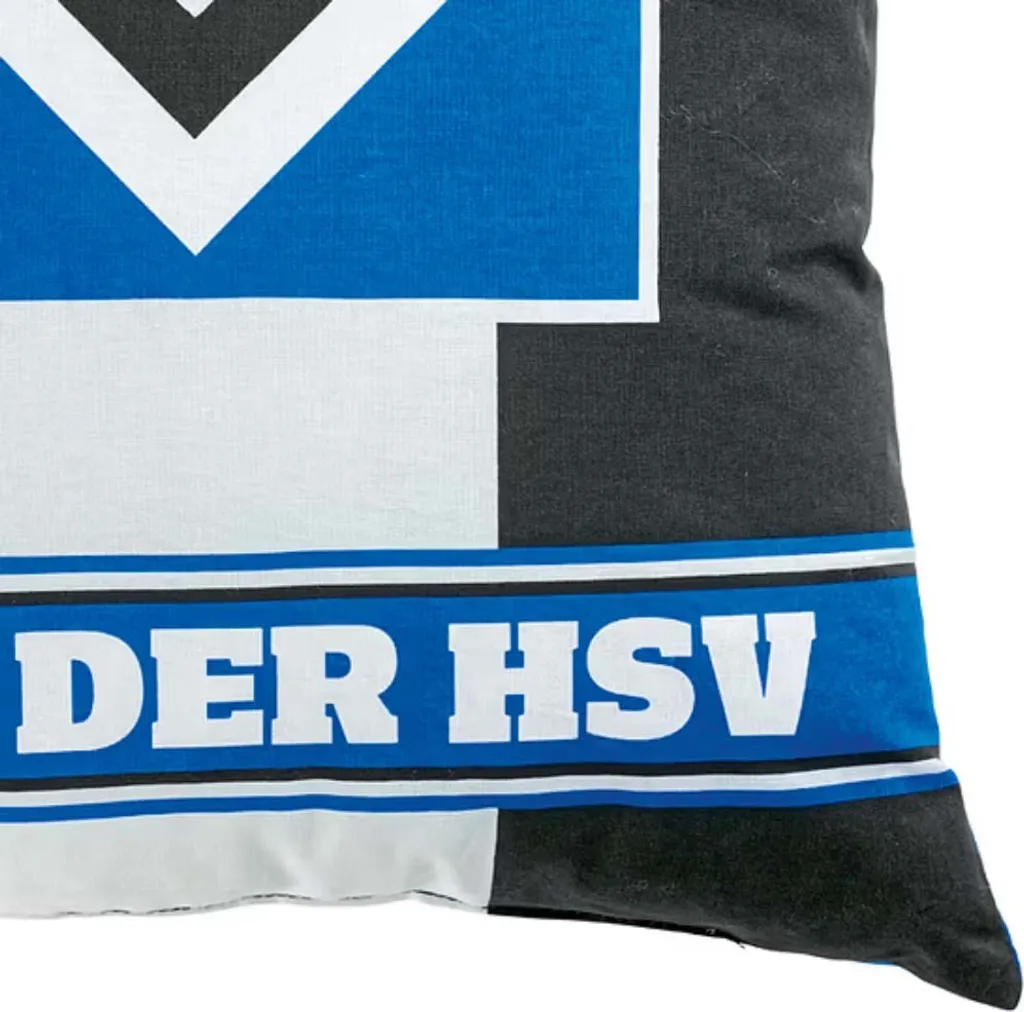 Coussin Rayures HSV en Coton Doux - Finition Haut de Gamme et Design Chic - 4