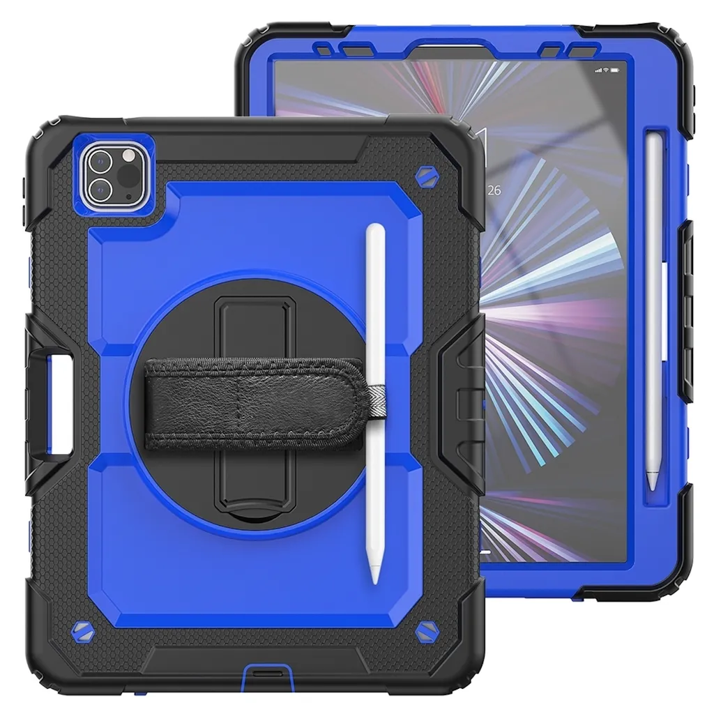 Custodia iPad Air 11 2024 / Air 5 / 4 Hybrid 360° con Tracolla Blu - 5