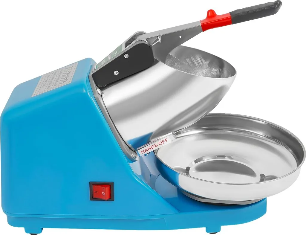 Broyeur à glace électrique 380W - Appareil à granité réglable bleu