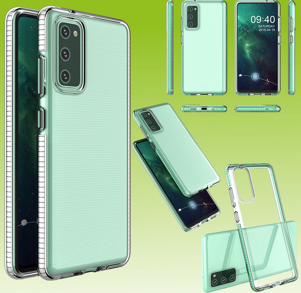 Für Samsung Galaxy S20 FE Color Frame Case Creme Handy Tasche Hülle Etuis Cover