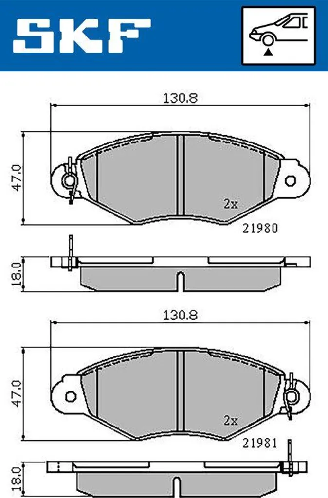 Plaquettes de Frein SKF : Éliminez les Bruits de Freinage Peugeot 206