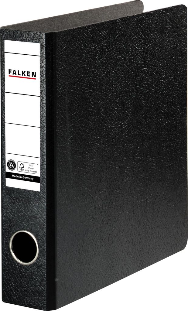Falken Ordner N50 11285889 DIN A5 hoch 50mm Hartpappe schwarz