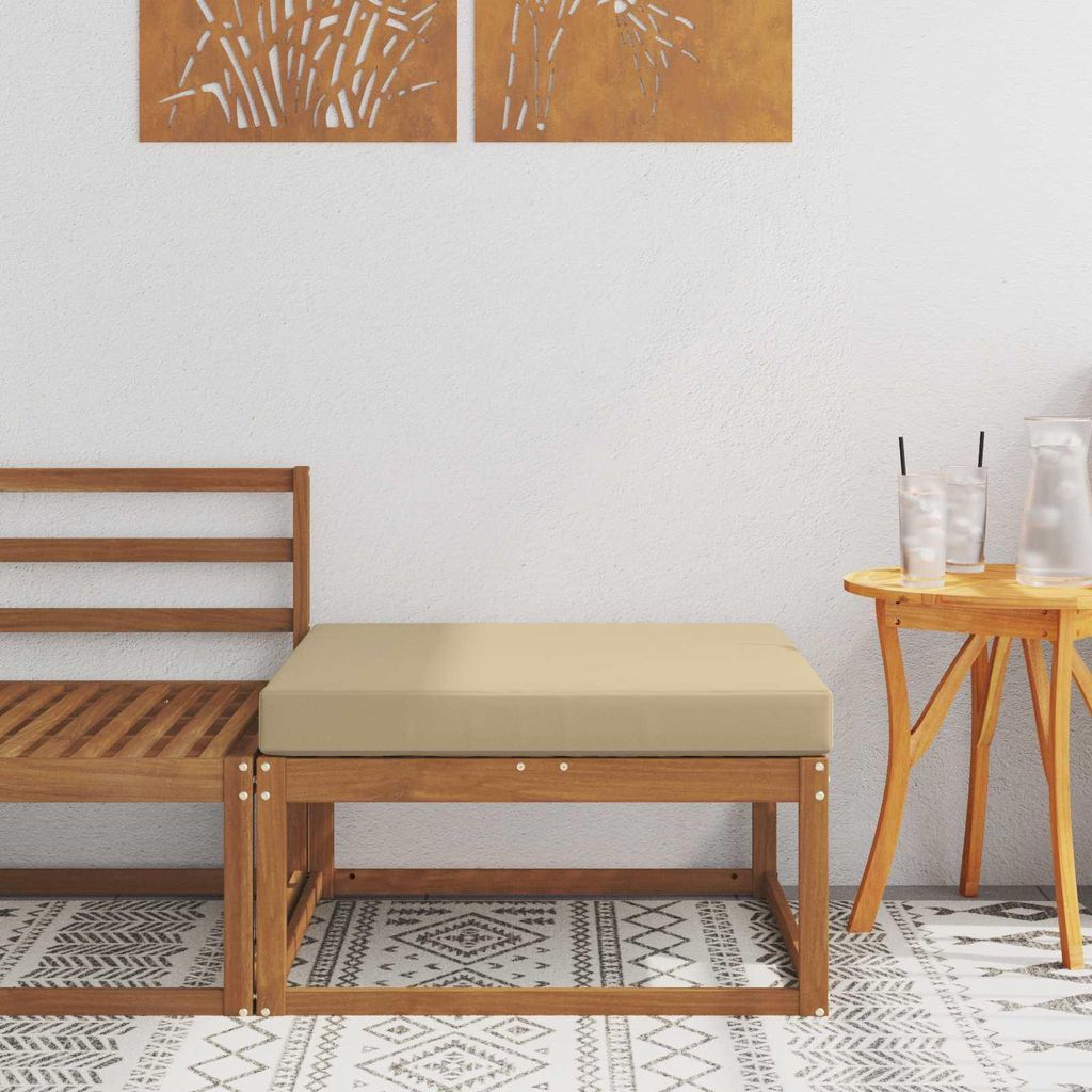 "2026 Aktion"Outdoor-Fußhocker 1 PC - CLORIS - Gartenhocker/Sitzhocker - Massivholz Akazie Natur - Gartensofas Promotion576358