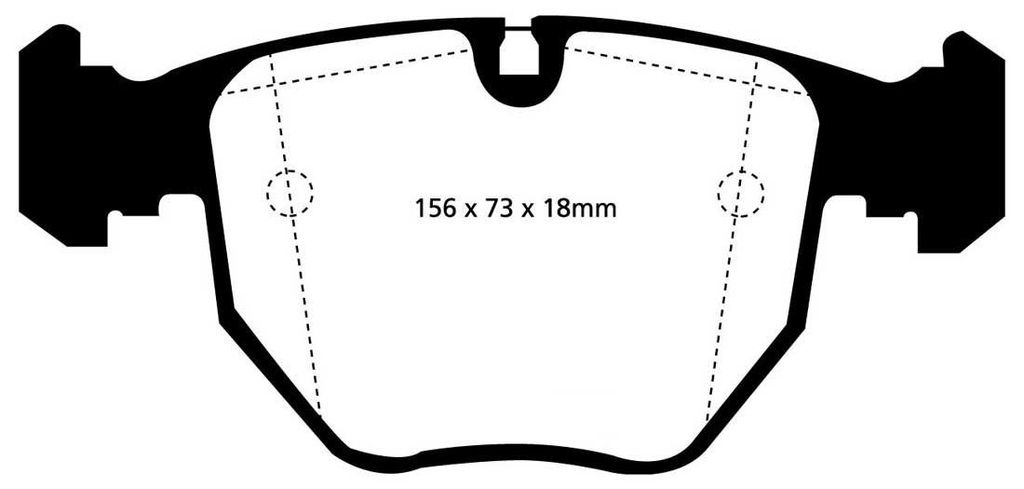 EBC Brakes Bremsbeläge Satz Vorne Bremsklötze für BMW 5 Limousine (E60) DP61036