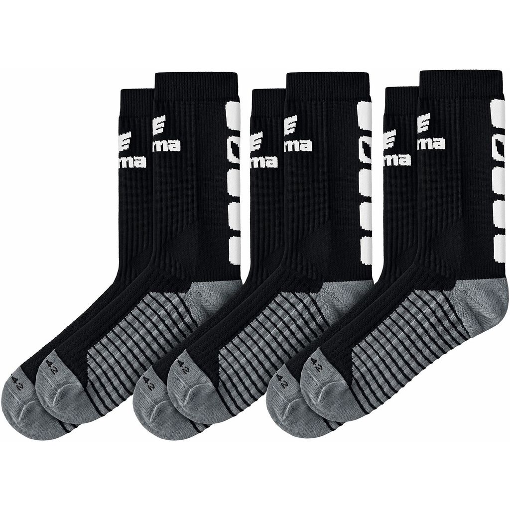 Erima Classic 5-C Socken 3Er Pack - Schwarz / Weiß