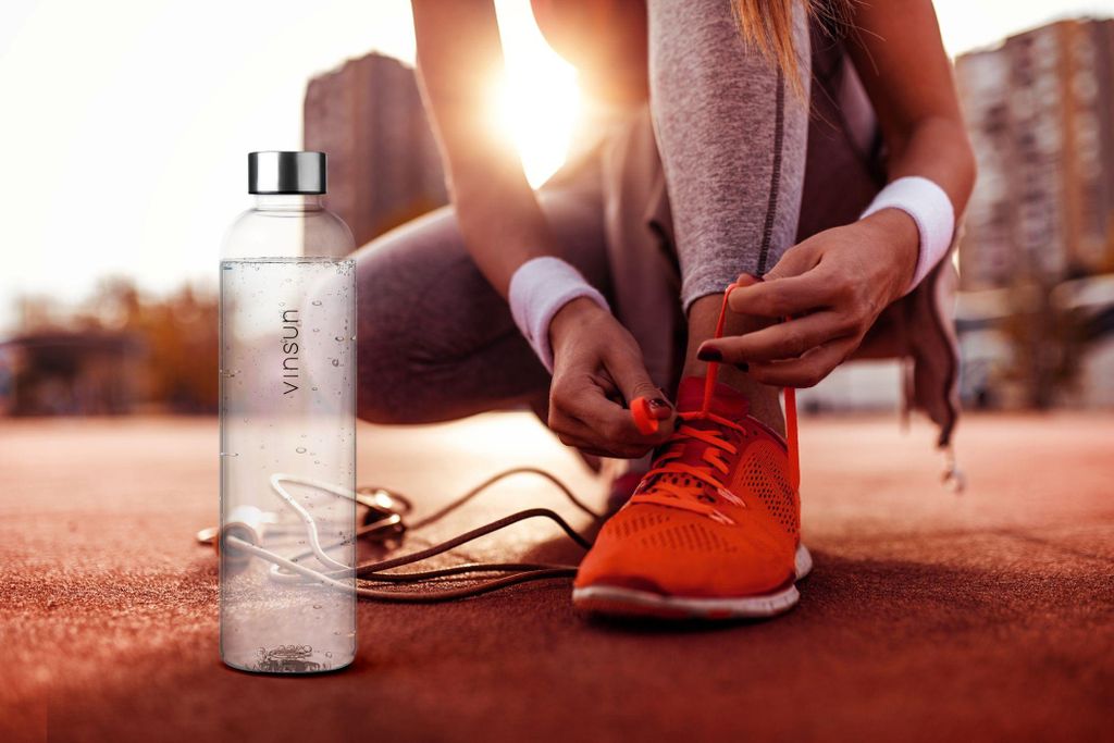 Trinkflasche 650ml Sportflasche Wasser Sprudel Tritan